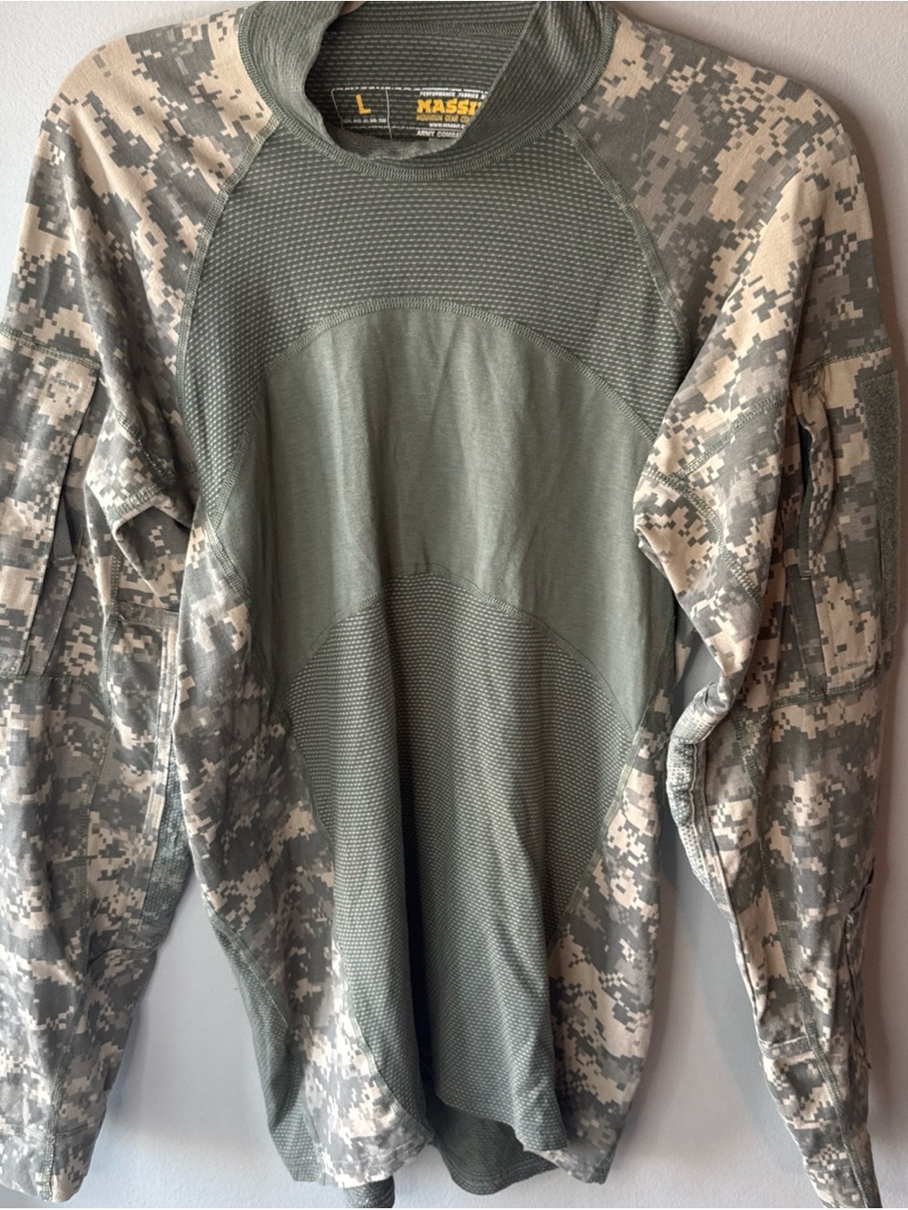 Massif Advance Tactical Men's Olive Digital Camo Combat Shirt